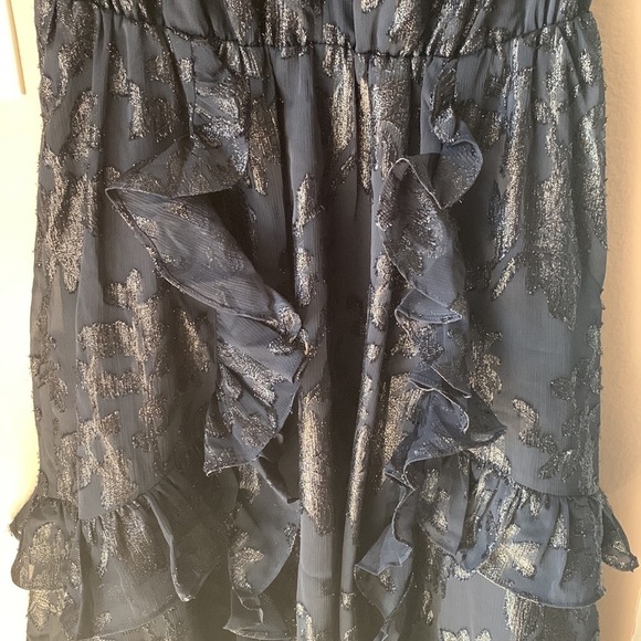 I.N.C. INTERNATIONAL CONCEPTS Ruffle Sleeve Sparkle Brit Prairie Dress - Picture 8 of 13